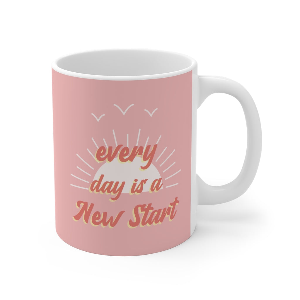 Pink Everyday Is A New Start Mug