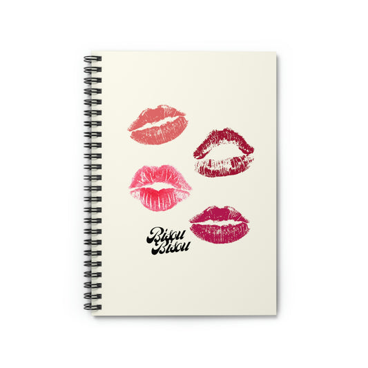 Bisou Bisou Kisses Spiral Notebook