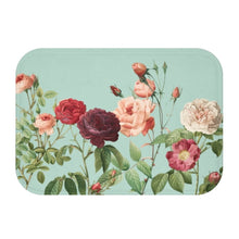 Load image into Gallery viewer, Rose Garden Teal Bath Mat Home Accents
