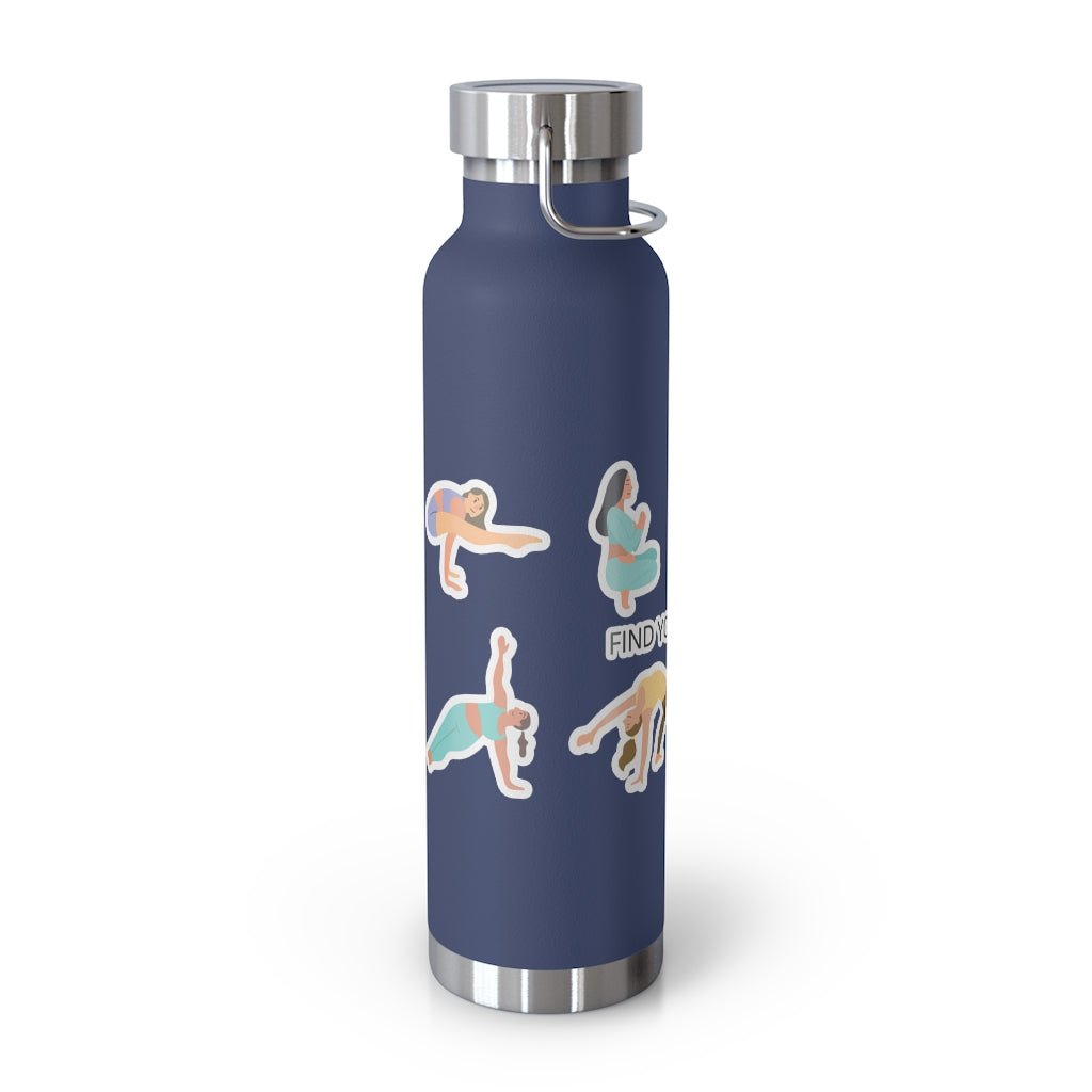 Yoga Poses Find Your Balance Thermos Bottle 22oz