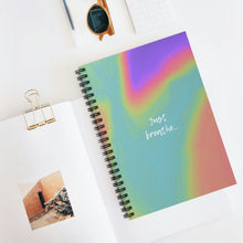 Load image into Gallery viewer, Just Breathe Quote Spiral Notebook
