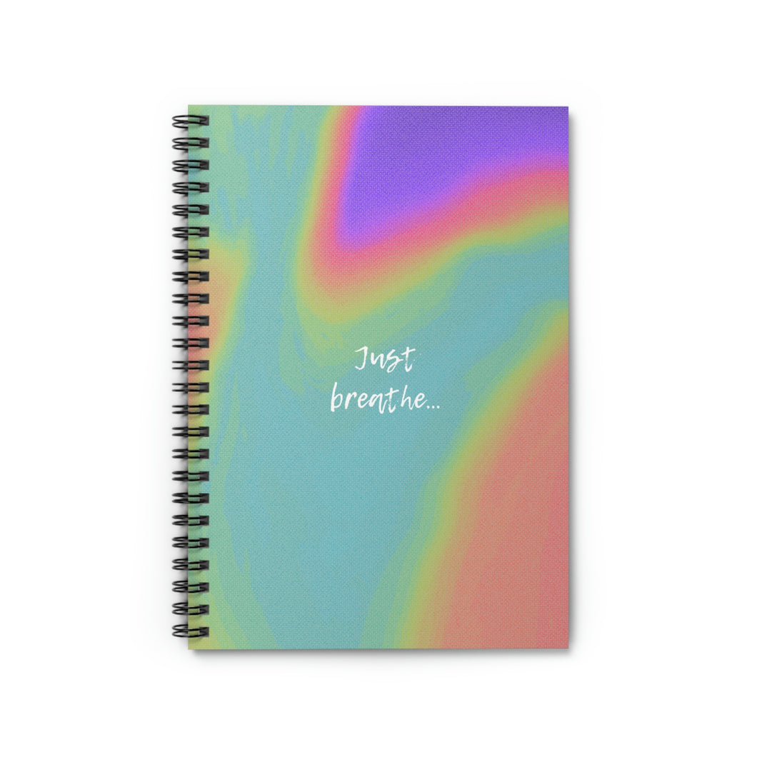 Just Breathe Quote Spiral Notebook