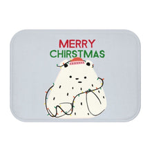 Load image into Gallery viewer, Polar Bear &amp; Christmas Lights Bath Mat Home Accents
