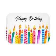 Load image into Gallery viewer, Happy Birthday Candles Bath Mat Decor Rug
