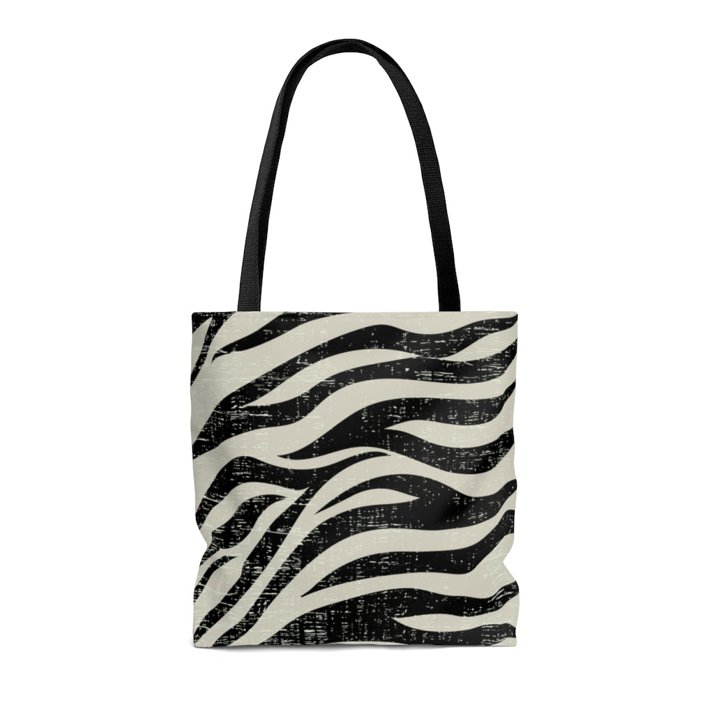 Zebra Print Beach Shopper Tote Bag Medium