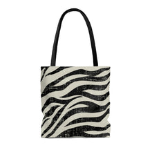 Load image into Gallery viewer, Zebra Print Beach Shopper Tote Bag Medium
