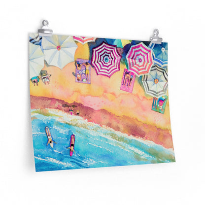 Colorful Day at the Beach Premium Matte horizontal posters - 5 Sizes