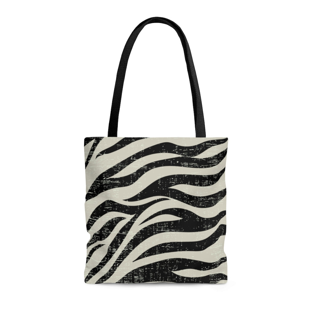 Zebra Print Beach Shopper Tote Bag Medium