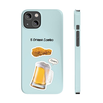 Fried Chicken and Beer Slim Case for iPhone 14, 14 PRO, 14 PRO MAX