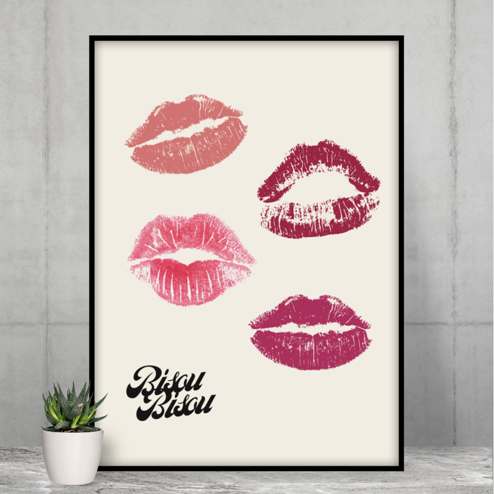 Bisou Bisou Kisses Poster