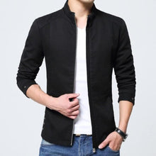 Load image into Gallery viewer, Mens Slim Fit Zipped Up Jacket in Black
