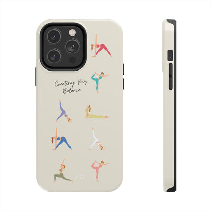 Yoga Poses Tough Case for iPhone with Wireless Charging