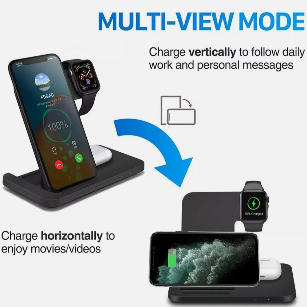 Ninja Dragon 3 in1 Wireless Foldable Charging Station for Mobile Phones