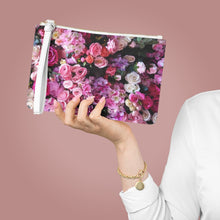 Load image into Gallery viewer, Floral Bouquet Design Vegan Zipped Clutch Bag

