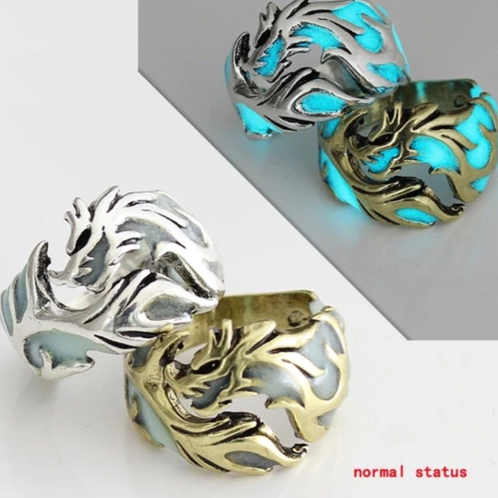Mens Glow in the Dark Dragon Ring – Onetify