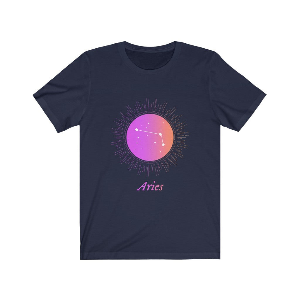 Womens Aries Gradient Zodiac T-Shirt