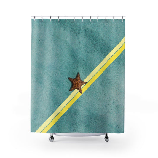 Starfish on the Beach Abstract Shower Curtains Home Decor