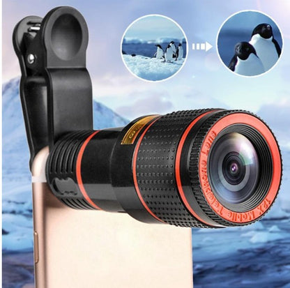 Ultra HD Camera Telescope Lens with 12x Optical Zoom for Mobile Phones