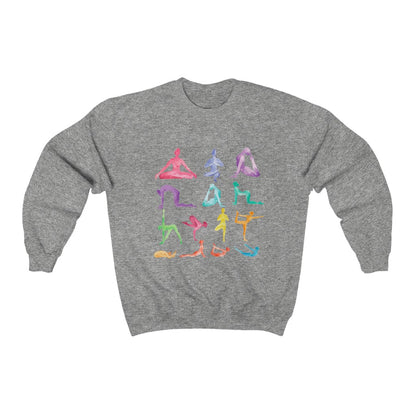 Yoga Theme Crewneck Sweatshirt