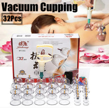 Load image into Gallery viewer, Premium 32 PCS Massage Cupping Therapy Set
