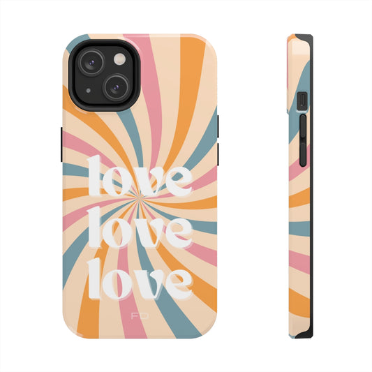 Retro Love Touch Case for iPhone with Wireless Charging