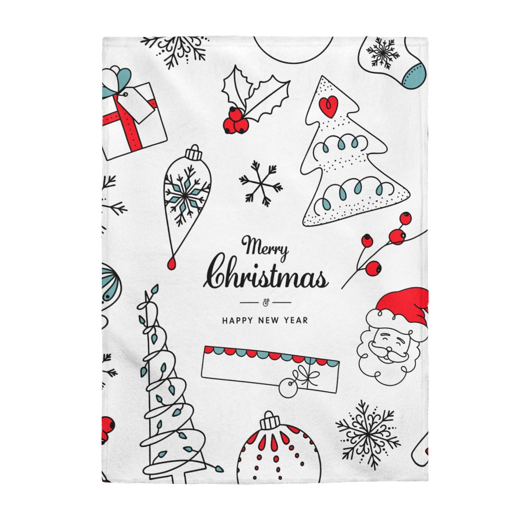 Christmas Theme Velveteen Plush Blanket