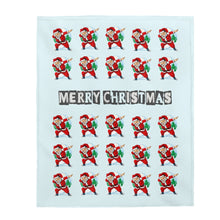 Load image into Gallery viewer, Santa Dabbing Velveteen Plush Blanket
