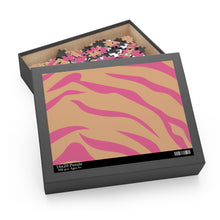 Load image into Gallery viewer, Pink Leopard Stripes Jigsaw Puzzle 500-Piece
