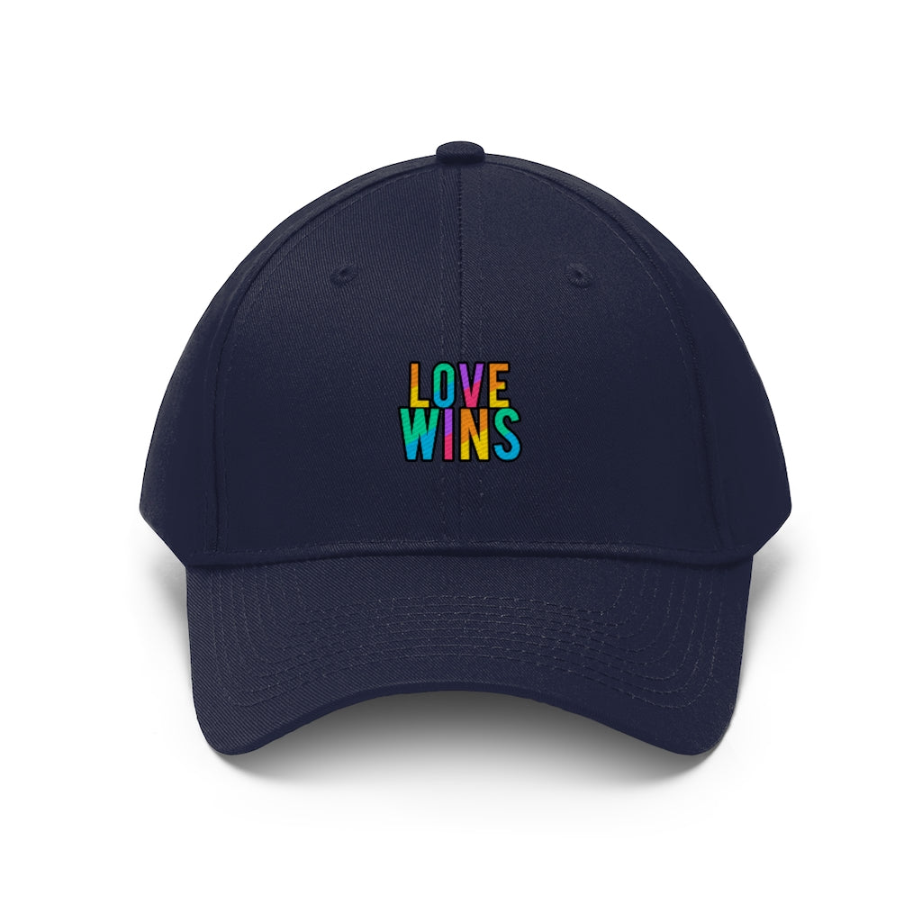 Rainbow Love Wins Unisex Twill Cap