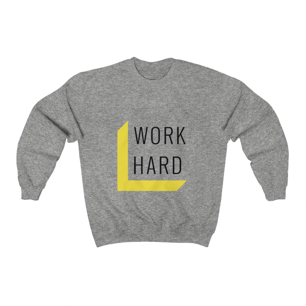 Mens Work Hard Inspirational Crewneck Sweatshirt