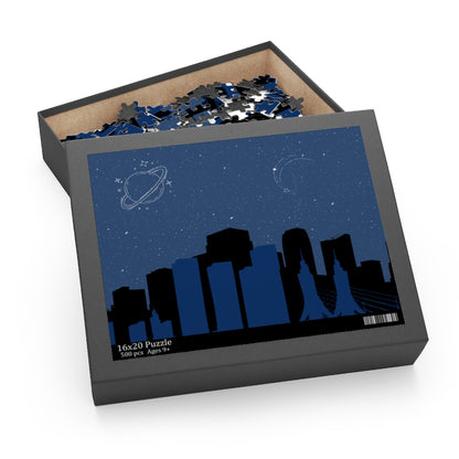 Out Of Space City Jigsaw Puzzle 500-Piece