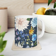 Load image into Gallery viewer, Navy Floral Coffee Tea Mug
