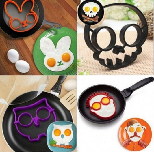 Cartoon Theme Egg and Pancake Mold Set 6 pcs Set