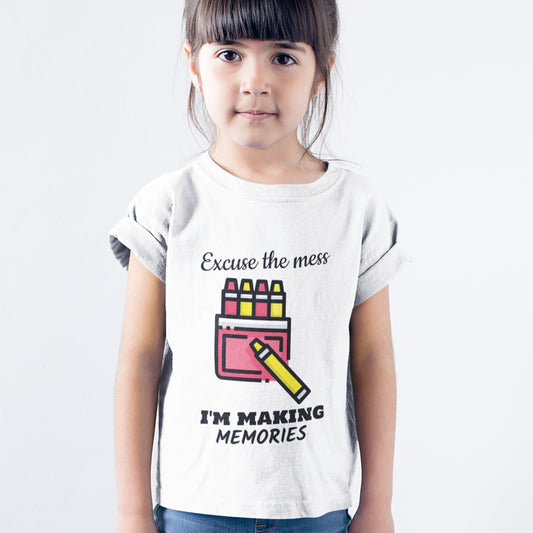 Kids Girls Excuse the Mess T-Shirt