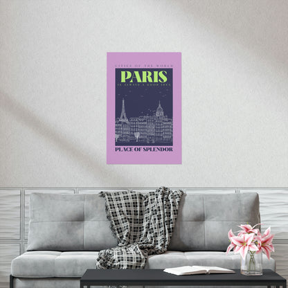 Paris City Outline Poster