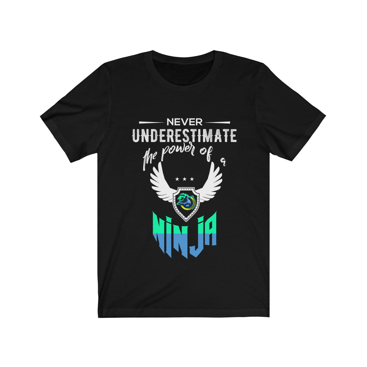Ninja Power Short Sleeve T-Shirt in Green Text