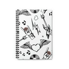 Load image into Gallery viewer, Rock and Roses Spiral Notebook
