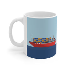 Load image into Gallery viewer, Cargo Ship Ceramic Mug 11oz
