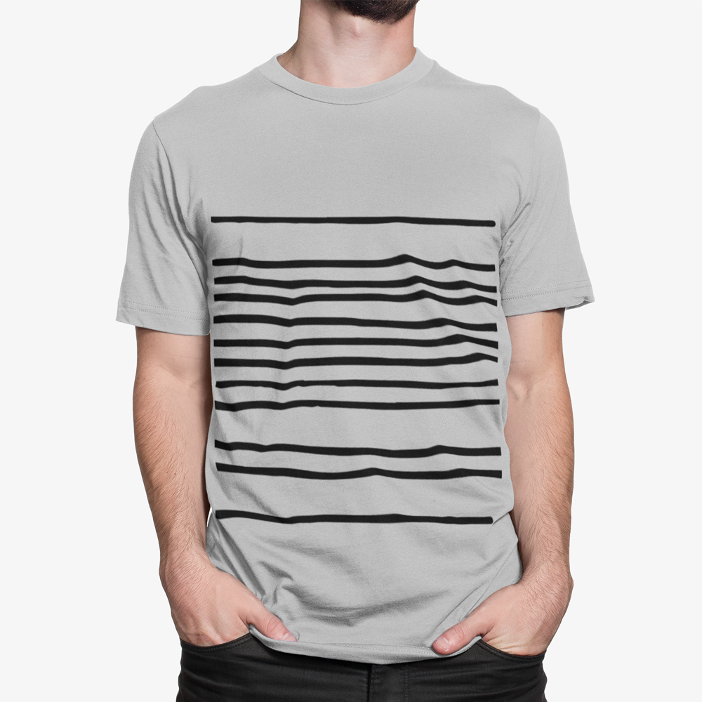 Mens T-Shirt with Horizontal Lines – Onetify