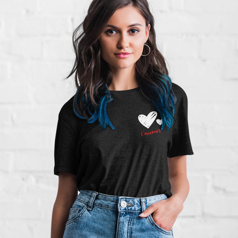 Womens Double Hearts L'amour Ultra Cotton T-Shirt