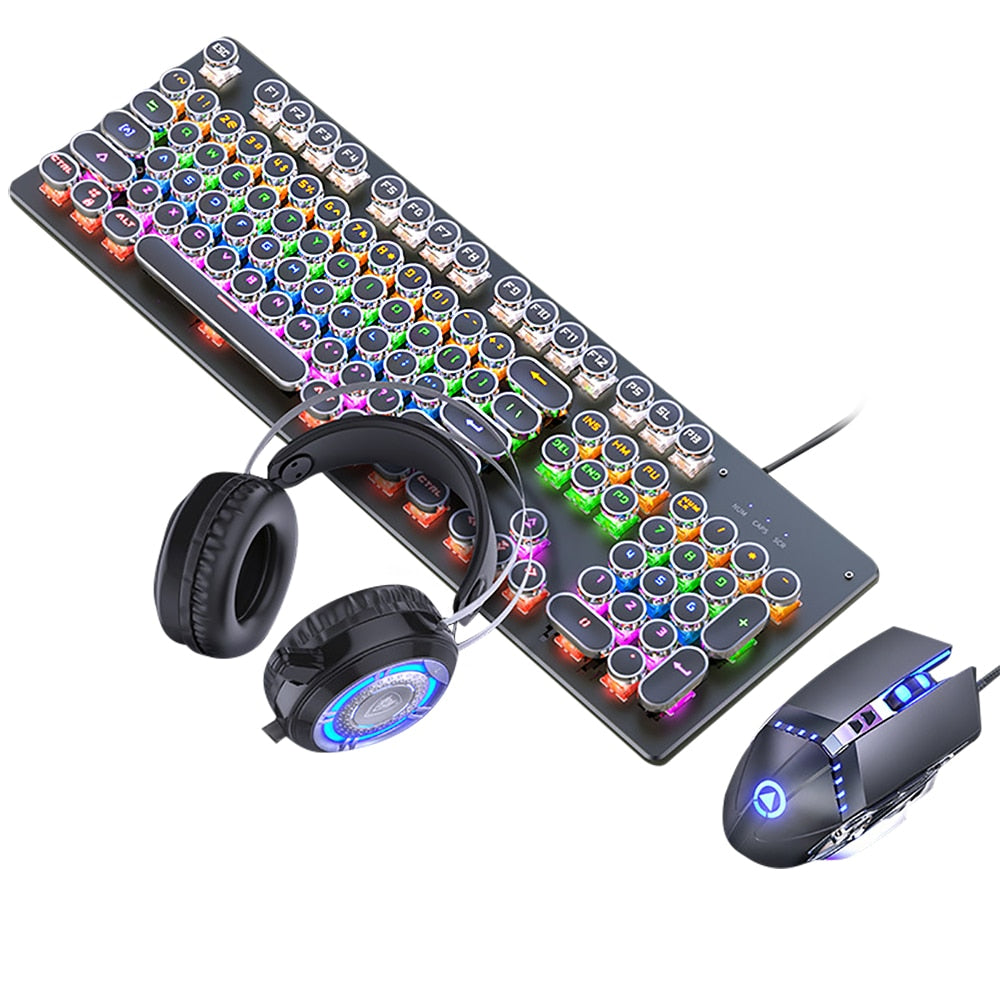 Ninja Dragon X1Z Mechanical Gaming Keyboard Mouse Set with Gaming Headphones