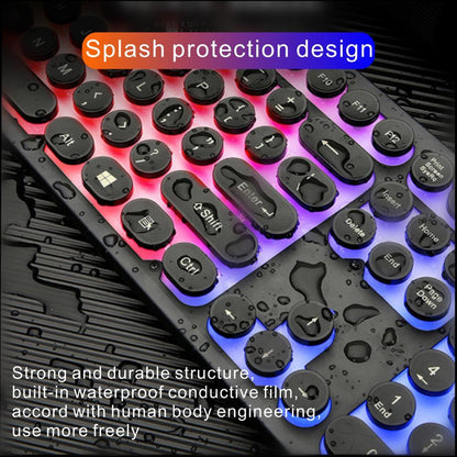 Ninja Dragons Midnight Black USB Wired Light Up Gaming Keyboard and Mouse Set