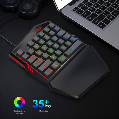 Ninja Dragons M86 Multicolor One Handed Professional Gaming Keyboard and Mouse Set