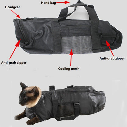 Heavy Duty Adjustable Cat Grooming Restraint Bag