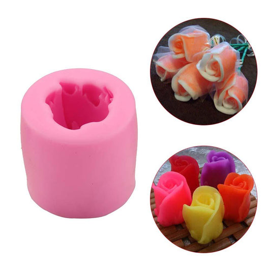 DIY Decoration Rose Shaped Silicone Baking Mold 3 Units Set