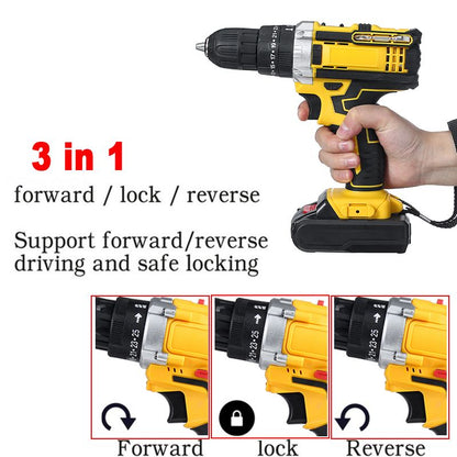48V Cordless Electric Impact Drill Driver with 25+3 Torque Setting