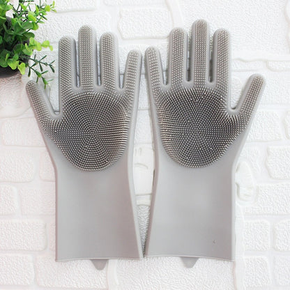 Silicon Scrubbing Multi-Function Cleaning Gloves