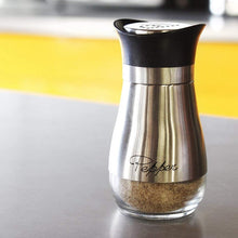 Load image into Gallery viewer, Salt and Pepper Shakers Stainless Steel Glass Set BPA Free, 4oz
