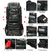 Load image into Gallery viewer, Waterproof Outdoor Camping 70L Military Backpack
