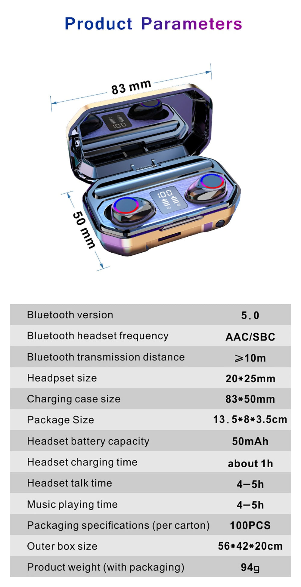 Dragon M12PRO 3D Surround Sound Bluetooth 5.0 True Wireless Earbuds
